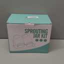 Seed Sprouting Jar Kit with Wide Mouth Mason Jars, Premium Stainless Steel Screen Sprout Lids, Blackout Sleeves, Tray and Sprouter Stand - Growing Broccoli, Alfalfa, Mung Beans and More