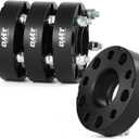 Orion Motor Tech 5x5 Wheel Spacers Compatible with Jeep Wrangler JK Grand Cherokee Commander, 1.5" Wheel Spacers with 1/2x20 Studs, 5x127 71.5 mm Hub Centric Wheel Spacer Kit, Set of 4, Black