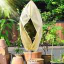 2 Pack Plant Covers Freeze Protection 47.2''70.8'' Upgraded Large Frost Cloth Plant Freeze Protection with Zipper and Drawstring Plant Covers for Frosts Reusable Frost Cloths for Valuable Plants
