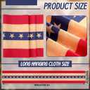 Gilprop 4 Pcs Vintage Tea-Stained Bunting American Flag with Star 250th Anniversary Patriotic Decoration Triangle Flag Garland Front Door Display for 4th of July Independence Day (Style 1,20 in X 20ft)
