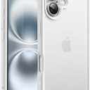 JETech Matte Case for iPhone 16 6.1-Inch, Shockproof Military Grade Drop Protection, Frosted Translucent Back Phone Cover, Anti-Fingerprint (White)