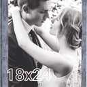 18x24 Frame Rustic Blue, Natural 24x18 Poster Frame, Navy Blue 18 by 24 Canvas Picture Frame, Large Gallery Family Concert Portrait Photo Frame Anniversary/Wedding/Birthday/Thank you/Christmas Gift