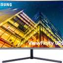SAMSUNG 32" UR59 Series ViewFinity 4K UHD (3840x2160) Computer Monitor, Curved, HDMI, Display Port, 3-sided border-less, Eye Saver Mode LU32R590CWNXZA, Black