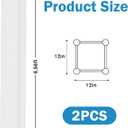 2PCS Thick White Truss Cover - High Elasticity Scrim Sleeve for 6.56 ft x 12 in Box Truss - Ideal for Wedding, Performance,Concert Decorations