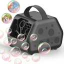 Automatic Bubble Machine Portable Bubble Blower Machine 9000+ Unique Bubbles Per Minute, 2 Speeds 13.6oz Capacity, Powered by Plug-in or Batteries for Indoor Outdoor Parties Birthday,Wedding,Christmas