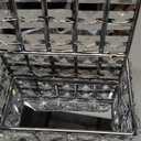 ELLDOO Crystal Jewelry Box Rectangle Trinket Organizer with Lid Earrings Rings Vintage Treasure Keepsake Box for Valentine Wedding Dresser Bedroom Decoration, Silver (Large)