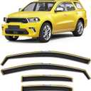 in-Channel Window Rain Guard for Fit for Dodge Durango 2011-2023 2024 2025 2026 Rain Guards Side Window Visors Low Profile Vent Visor Window Deflectors Vent Shades Car Accessories