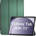 ProCase Smart Case for Galaxy Tab A9 Plus/A9+ 5g 11 Inch 2023 SM-X210 SM-X215 SM-X216 SM-X218, Slim Stand Hard Back Shell Protective Cover Folio Case for Galaxy Tab A9 Plus 2023 -Mgreen