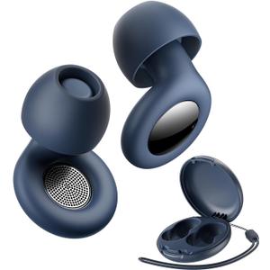 ESSAGER Ear Plugs for Sleeping Noise Cancelling, Reusable Silicone Earplugs for Sleep, Deep Focus, Travel, High-Fidelity Hearing Protection, 45-49dB Noise Reduction,Blue