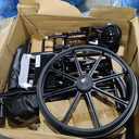 Heavy Duty Bariatric Wheelchair for Adults - Black - Removable Desk Arms and Elevated Leg Rests - Adjustable Standard and Hemi Height - K7 (22" Seat Width)