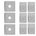 50 Pcs M10 Galvanized Square Squares Washer Flat Plate Fastener Heavy Duty Hardware 27/64(ID) X 3/2 X3/2 (Square OD) X 1/7 (THK) inch 3/8 Bolt