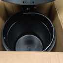 Autumn Alley Small Farmhouse Bathroom Trash Can, Pet Proof Matte Black Trash Can with Lid for Rustic Bathroom, Farmhouse Kitchen Step Waste Bin, Retro Metal Wastebasket 5L/1.3 Gal.