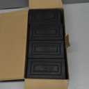 ANNKUT Furniture Risers 4 inch, Heavy Duty Furniture Elevator in Heights of 4 Inch Rectangle Raising Blocks for Bed, Couch, Desk, Sofa, Tables,Support Up to 1,300 Lbs (4 Pack-Black)
