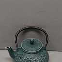 Sotya Cast Iron Teapot, 40oz/1200ml Japanese Tetsubin Tea Pot with Infuser for Loose Leaf and Tea Bags, Tea Kettle Coated with Enameled Interior for Stove Top, Dark Green