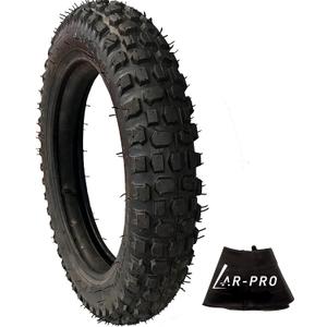 (1 Set) 3.00-12 Dirt Bike Tire and Inner Tube Set - Universal Replacement 80/200-12 Knobby Motocross Bike Tire and Tube for Honda CRF70F/XR70, Yamaha TTR 90, and More - With Vulcanized TR87 Valve Stem