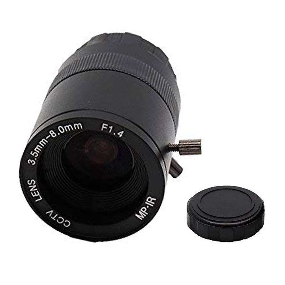 3.5-8.0mm F1.4 CCTV Lens CS Mount Manual Focus Zoom Focal IR 1/3" 1:1.4 for Security IP Camera