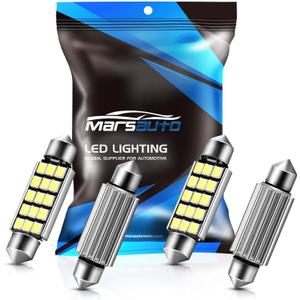 Marsauto 578 LED Bulbs Extremely Bright 400LM 2835 Chipsets for LED Interior Dome Map Door Lights Bulbs 211-2 212-2 569 6411 6451 41mm 42mm 1.65inch 6500K White (Pack of 4)