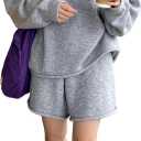clearance sell today Sweatsuits Women 2 Piece Outfit, Oversized Knit Lounge Set | Cozy Fall Sweater with Loose Sleeves (Womens Loungewear, Comfort Sweat Set) Size S (Gray, S)