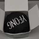 YFONG Travel Pillow for Long Flight Airplanes, Head Strap Combo with 3D Contoured Eye Mask for Sleep, Neck Pillow for Car Trip Essential, 360 Support Memory Foam Headrest, Prevent Head Bobbing, Black