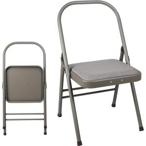 INNOLIFE Modern Minimalist Yoga Chair, Foldable & Space-Saving, 300 lbs Capacity, Grey, 18 inches x 17 inches x 30 inches