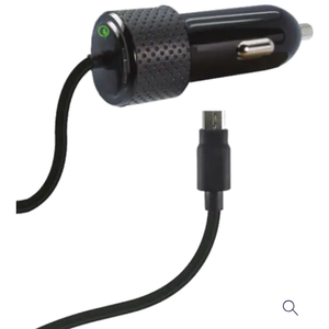 ZGear 28.8-Watt 2.4-Amp Adaptive Fast Charging Car Charger for Micro USB - Black
