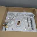 LEDIARY 20 Inch Low Profile Ceiling Fans with Lights and Remote, Fandelier Ceiling Fan Flush Mount, 3000K-6000K Dimmable LED Fan Light, White Modern Ceiling Fans with Lights for Bedroom