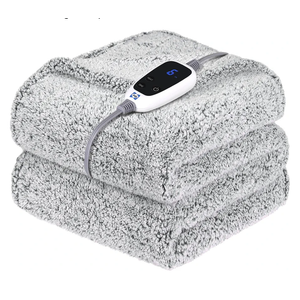 SEALY Electric Blanket Heated Throw 50"x60" Soft Double Sherpa Super Cozy with 6 Fast Heating Levels & 2-10 Hours Auto-Off, Over-Heat Protection, Machine Washable, Charcoal