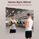 LOAAO Home Gym Mirror, 48"x30"-2 PCS Gym Mirrors for Wall, Frameless, Tempered Glass, Large Workout Mirrors for Home Gym, Dance Studio, Yoga Room, Garage Gym