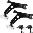 4pcs Front Lower Control Arms Suspension Kit with Ball Joints Fits for Audi A3 Quattro 2006-2013, Fits for Volkswagen EOS 2007-2016, for Jetta 2005-2014, for Golf 2010-2014
