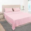 Mejoroom Queen Size Sheet Set - Hotel Luxury 1800 Bedding Sheets & Pillowcases - Deep Pocket Fitted Sheet, Soft, Breathable, Wrinkle & Fade Resistant - 4 Piece (Queen, Blush Pink)