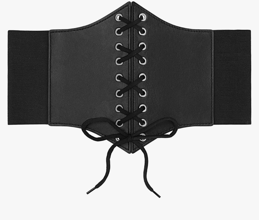 Women's Elastic Waist Belt Wide Waspie Corset Belts for Women L