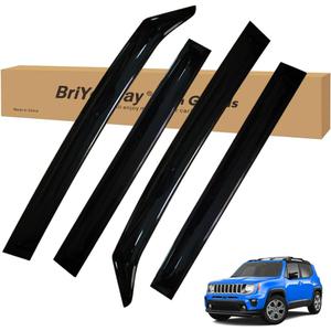 Vent Shades Rain Guards for Jeep Renegade 2015 2016 2017 2018 2019 2020 2021 2022 2023 2024 Accessories, for Jeep Renegade Window Deflectors Window Visors