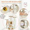 Sweetcrispy 54-inch Cat Tree Tower with Scratching Posts, Indoor Use