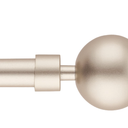 3/4" Singles Curtain Rod Set with Round Finials，Adjustable 66 to 120 inch，Heavy Duty Curtain Rods for Windows，Nickel