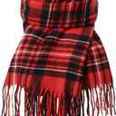 Scarf for Women, Women's Fall Winter Scarfs, Cashmere Feel Blanket Scarf, Classical Scottish Checked Long Shawl Wraps