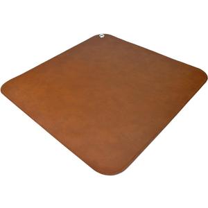 Linkidea Vegan Leather Splat Mat for Under High Chair Floor Protector for Kids - Reusable Infant High Chair Mat Food Splash Spill Mats, Waterproof Portable Picnic Blanket Outdoor Mat (Brown)