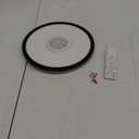 UprizeP RGB LED Ceiling Light, with Bluetooth Speaker, 24W 11Inch Smart Music Ceiling Lamp with App and Remote Control, 3000K-6500K Color Changing Lights Fixture for Child Bedroom Bathroom, Black 