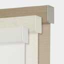 Persilux Custom Size Light Filtering Cordless Roller Blinds Natural Woven Stripes Fabric Thermal Insulation Privacy Roller Shades for Home,Office,Bedroom,Cream Color