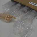 200 Pack Mini Dessert Cups with Spoons and Toothpicks,Clear Plastic Dessert Parfait Cup,Square Dessert Glasse Round Goblet for Parties,Ice Cream,Fruit,Cake,Pudding(5 OZ) Clear