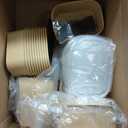 50-Pack 29oz Disposable Kraft Paper Bowlswith Lids and Forks,Meal Prep Containers Disposable Togo Food Deli Containers for Restaurant Supplies Take Out Containers, Microwave Safe for Hot/Cold Food