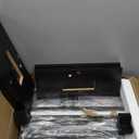 SUPERJARE 78.8 Inch Narrow Console Table with Outlet, Sofa Tables, Behind Couch Table, Long Entryway Tables with Charging Station, for Living Room, Black