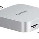 ORICO MiniLink Mac mini M4 Dock & Stand, 2  10Gbps USB 3.2 Ports, 10Gbps USB C, USB A 3.0, 2.5G Ethernet Port, SD/TF, 3.5mm Headphone & Microphone Jacks, Compatible with Mac mini M4/M4 Pro (M48PR)