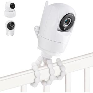 Adjustable Baby Monitor Mount for VTech VM901/ VM924/ VM928/VM923/RM7764/RM5764/RM5754 Baby Monitor, Flexible Tripod Holder for Crib, with Non-Slip Silicone, Tool-Free Installation