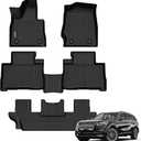Binmotor-Floor Mats for Lincoln Aviator 2020-2024 2025 6 Passenger, All Weather Mats for Lincoln Aviator Rubber Liners, Aviator Car Mats Accessories