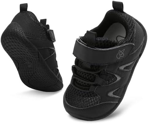 LeIsfIt Baby Shoes Boys Girls First Walking Shoes Non-Slip Toddler Breathable Sneakers Infant Sneakers 13.0, Black