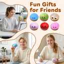 Dumpling Squishies Toy, Giant Glitter Dumpling, Colorful Steamed Bun Stress Balls Fidget Sensory Toy,Squeeze Dough Ball Stress Relief Hand Toys with Food Steamer Stretchy Desk Toys (Transparent)
