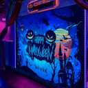 Lyxinarhy Halloween Blacklight Wall Tapestry - Night Tapestry Wall Hanging Haunted Woods with Grave and Pumpkins, UV Reactive Blanket for Bedroom Living Room Dorm Decor (Scary Pumpkin, 51 * 59 IN)