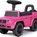 Best Ride On Cars Mercedes G-Wagon Push Car Pink - Lights & Horn - Ages 1-3, Large
