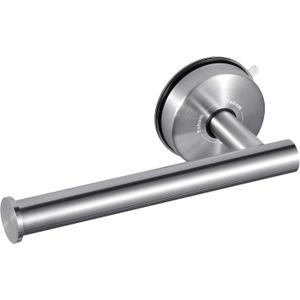 YOHOM Suction Cup Toilet Paper Holder No Drill Wall Mount Stainless Steel Tissue Roll Holder Strong Waterproof Bathroom Toilet Paper Holders,Brushed Finish, 1 PCS (Silver)