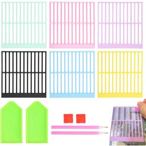 DADERXY 6PCS Diamond Painting Art Ruler for Round Drills with 2PCS Painting Art Pens 2PCS Glue Clays 2PCS Plastic Trays